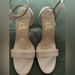 Red bottom ankle strap heels